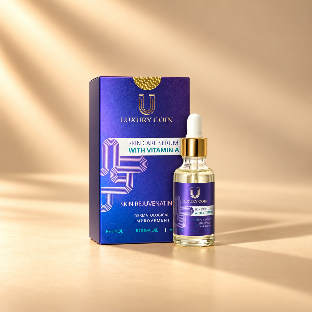 سرم رتینول ویتامین A لاکچری کوین 30ml ضد لک قوی و ضد چروک